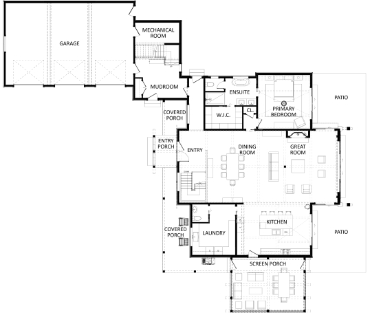 The Cedar Heights Main Floor Plan